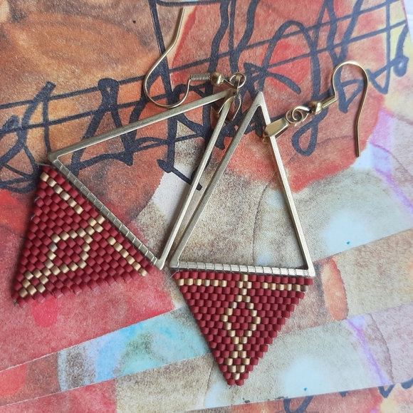 Handmade Beaded Earrings - Picture 5 of 7